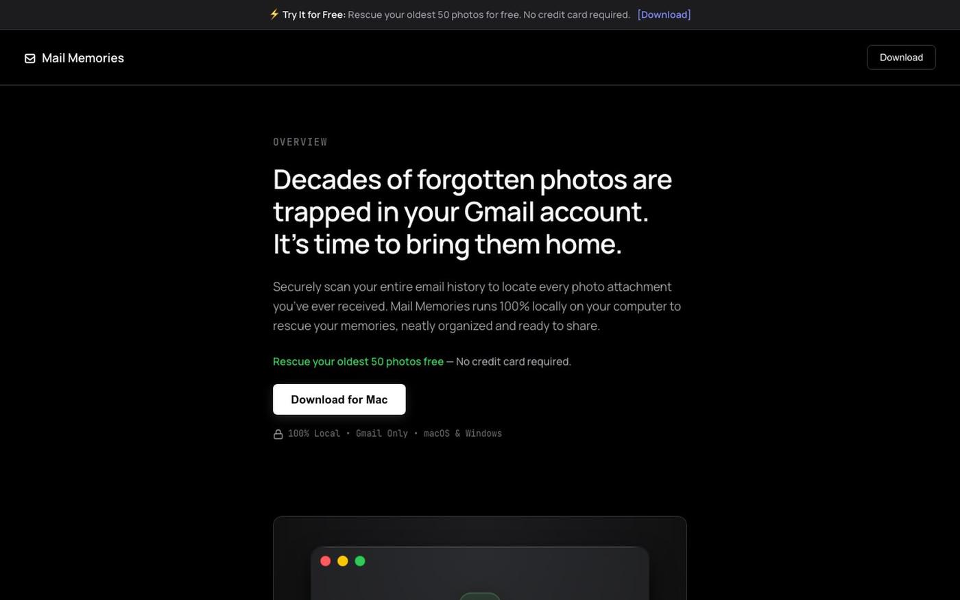 Mail Memories | Rescue Your Photos — screenshot