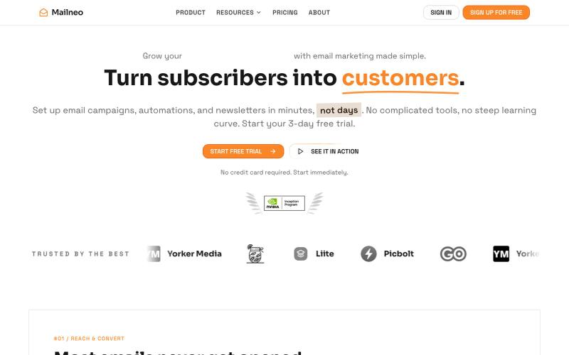 Mailneo – Email Marketing Platform for Growing Teams — screenshot
