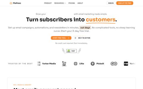Mailneo – Email Marketing Platform for Growing Teams — screenshot