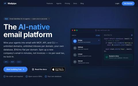 Mailpipe — The AI-native email platform — screenshot