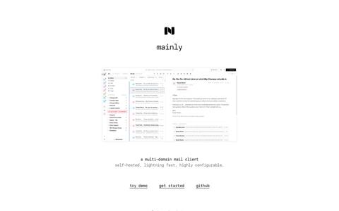mainly — a multi-domain mail client — screenshot