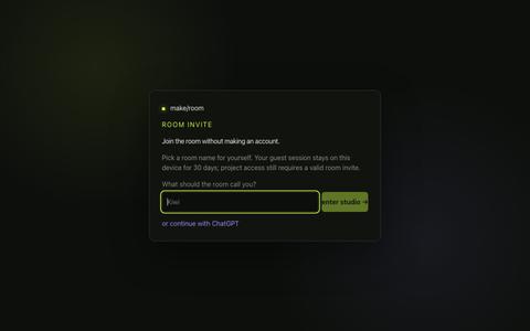 make/room — the group chat that becomes an app — screenshot