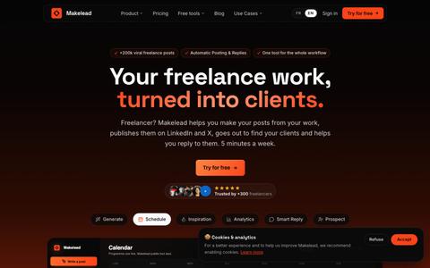 Makelead — Le copilote IA des freelances qui veulent des clients — screenshot