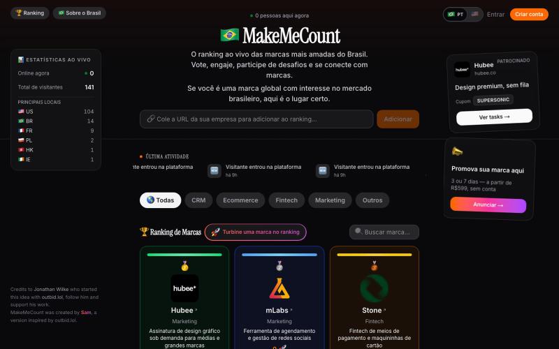 MakeMeCount — screenshot