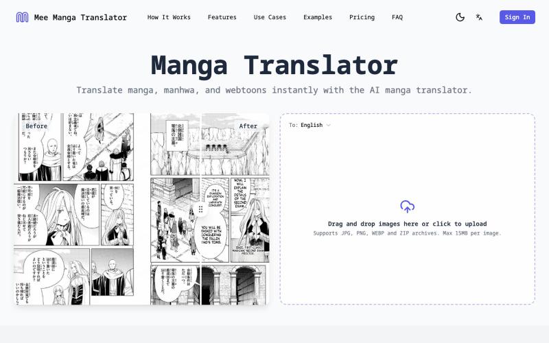 Manga Translator – AI Translate Manga | Mee Manga Translator — screenshot