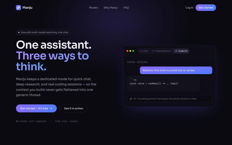 Manju - AI Chat — screenshot