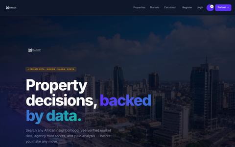 Manop — Africa Property Intelligence — screenshot