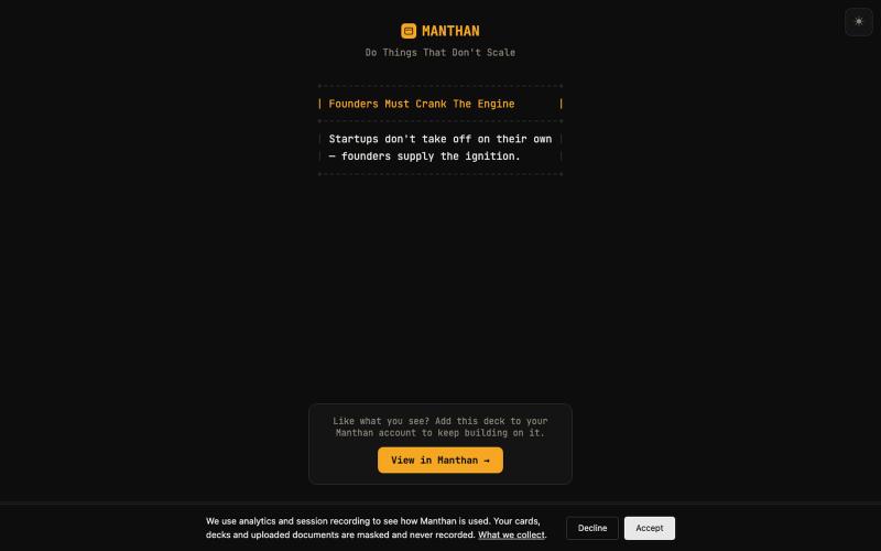 Manthan — shared deck — screenshot