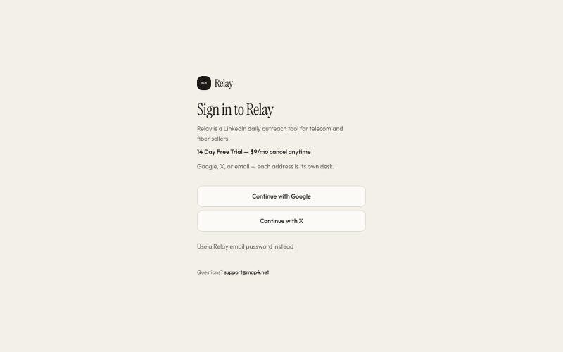 Relay — screenshot