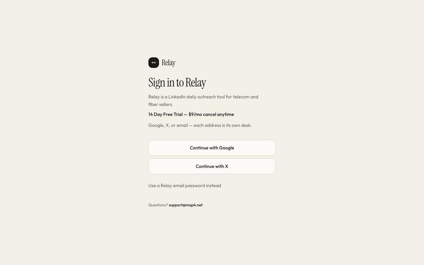 Relay — screenshot