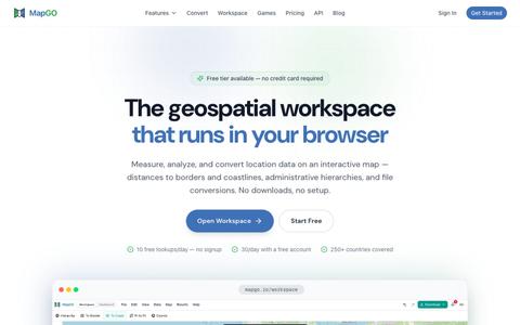 MapGO - Online Mapping Services | GIS Data Software & Geospatial Mapping Platfor — screenshot