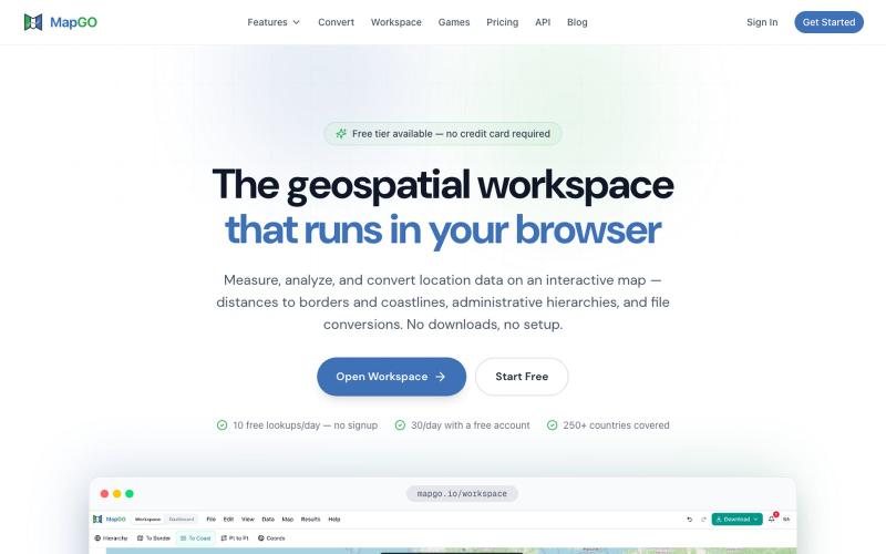MapGO - Online Mapping Services | GIS Data Software & Geospatial Mapping Platfor — screenshot