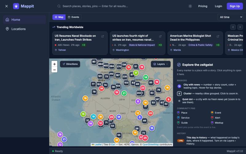 Mappit — every place has a story — screenshot