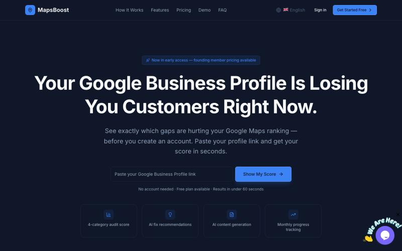 MapsBoost — Google Business Profile Audit & Optimization — screenshot