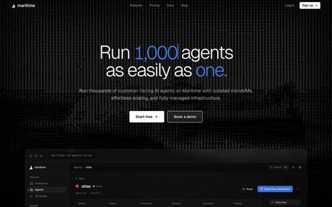 Maritime | Deploy AI Agents for $1/month — screenshot