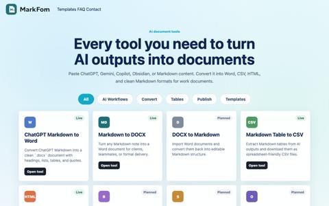 ChatGPT Markdown to Word | Free Markdown to DOCX Tool — screenshot