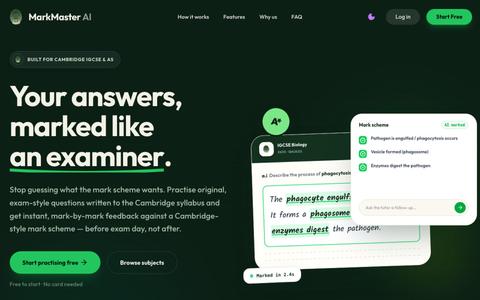 MarkMaster AI — AI Exam Companion for Cambridge IGCSE & AS — screenshot