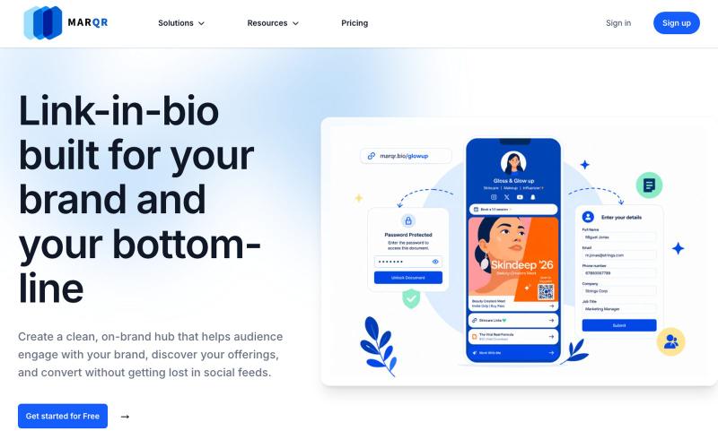 Link in Bio Tool: Everything brands need to host a professional micro-site - Mar — screenshot