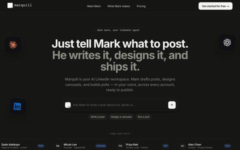 Marquill — Meet Mark, your LinkedIn agent — screenshot
