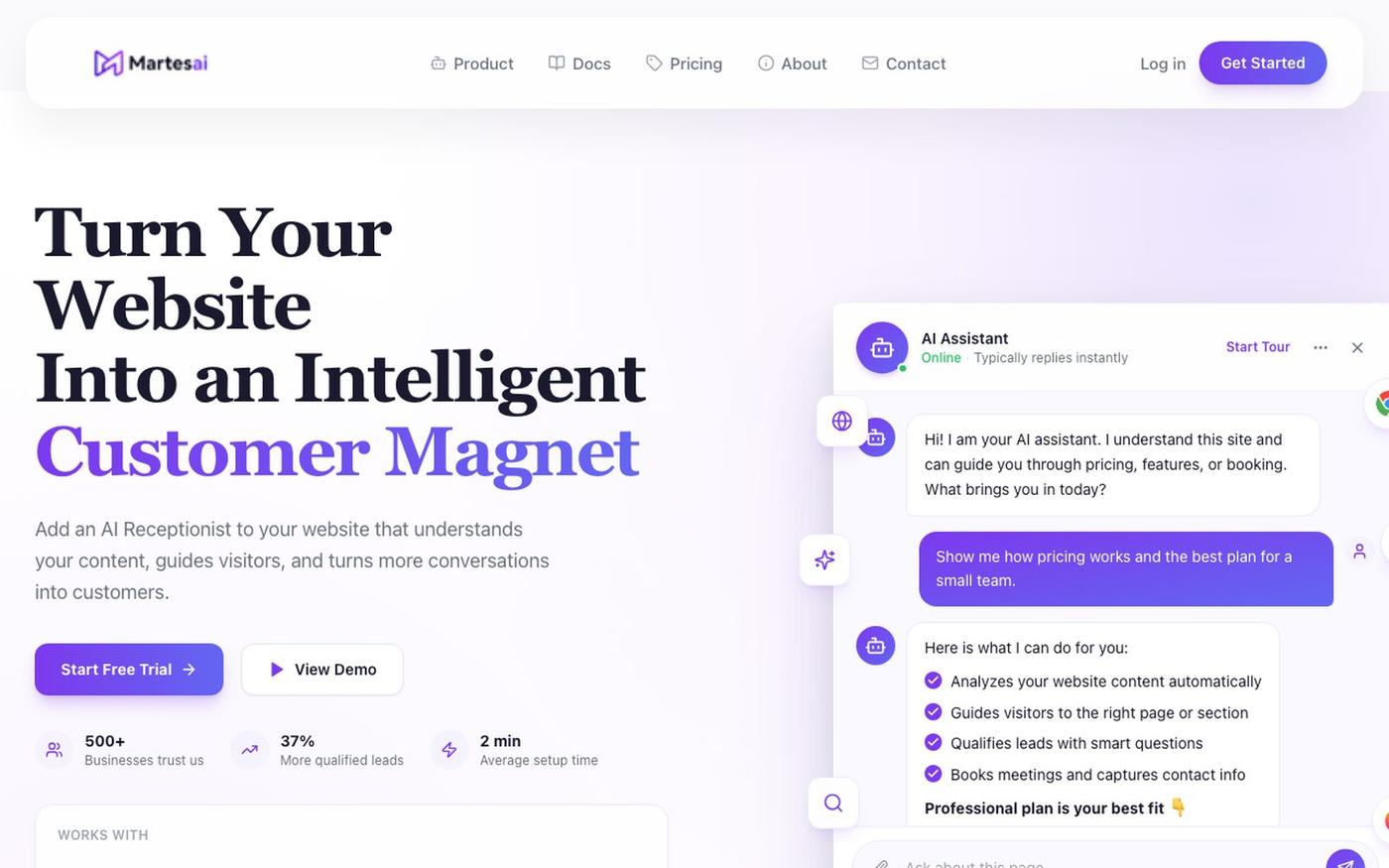 MartesAI — Browser Intelligence Platform — screenshot