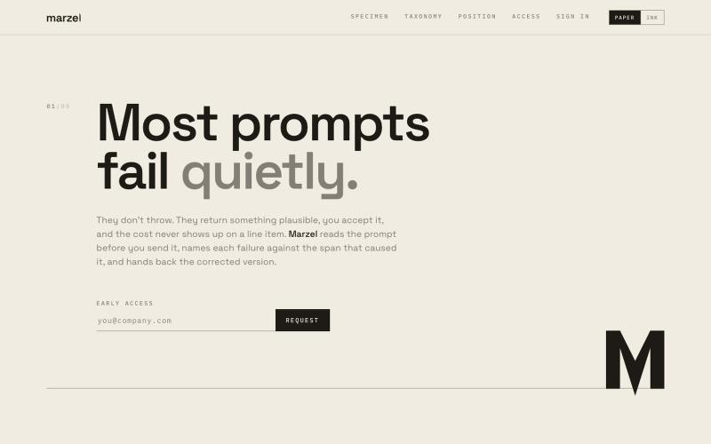 Marzel — prompt analysis — screenshot