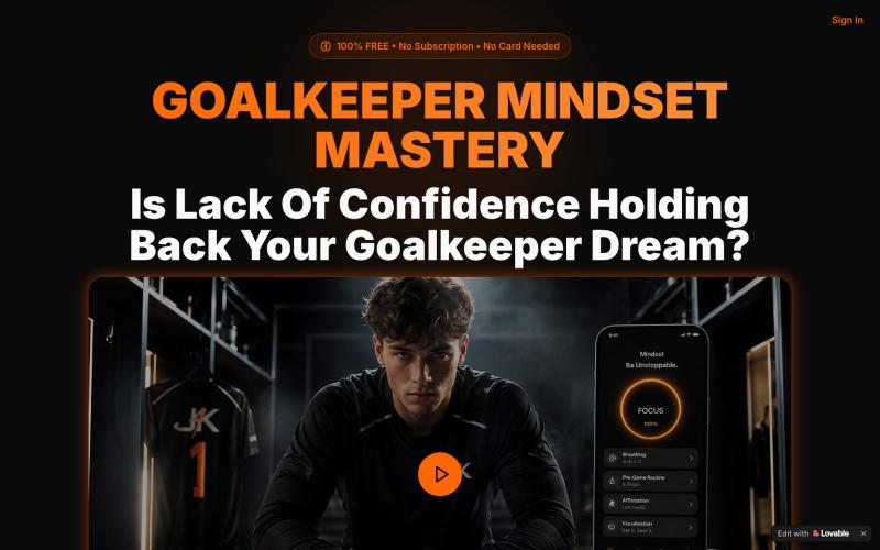 TotalGoalkeeping - Elite Mindset Training — screenshot