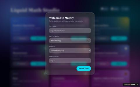 Mathly — Liquid Glass Math Studio — screenshot