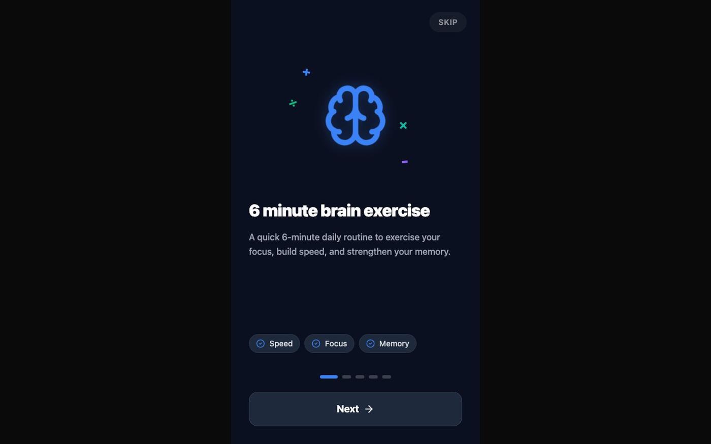 Mathletiq | 6 minute brain exercise — screenshot