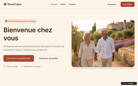 SilverCœur — Rencontres sérieuses pour seniors en France — screenshot
