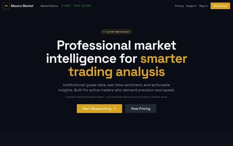 Mavero Market — screenshot