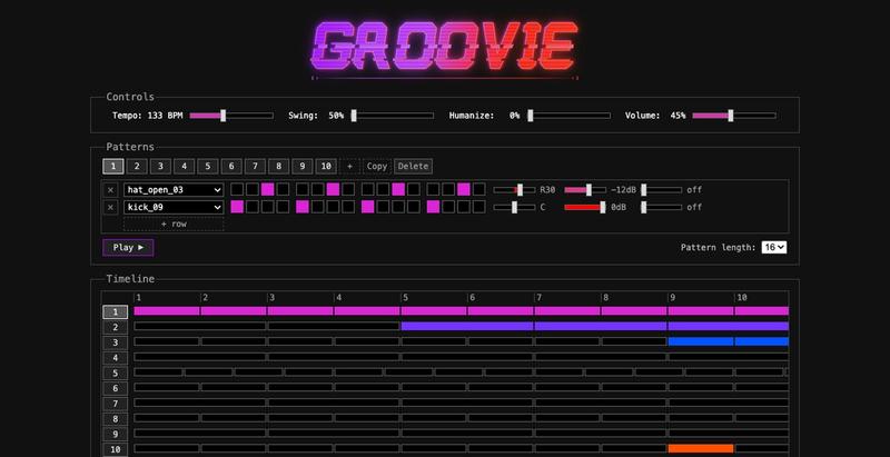 Groovie — screenshot