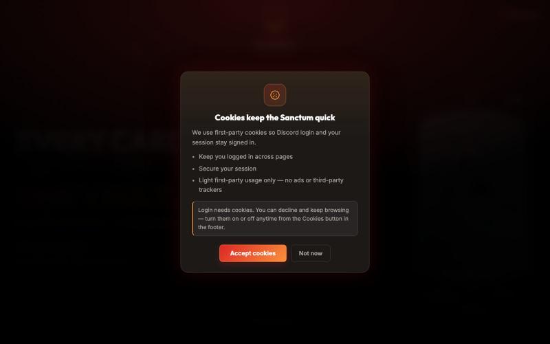 Mazoku Sanctum — Every Card. Upto 100 Versions. One Vault. — screenshot