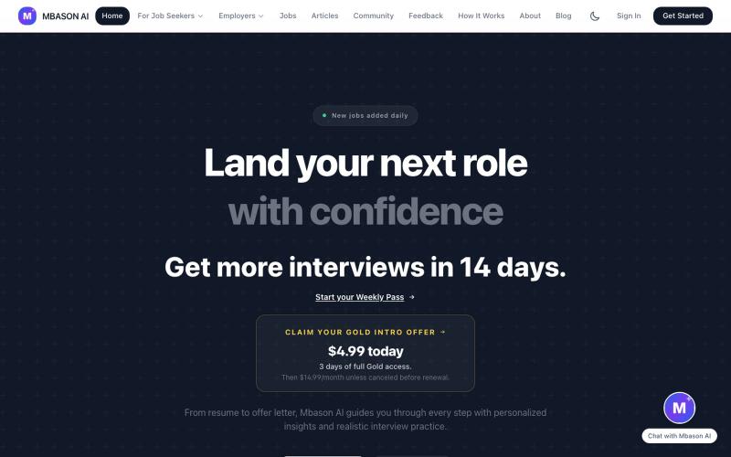 Mbason AI | Career & Hiring Platform | Home — screenshot