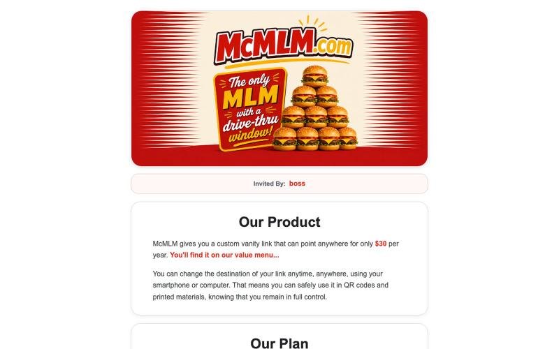 Powered by McMLM.com — screenshot