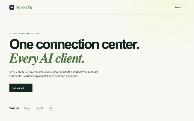 MCPBuddy — your AI connection center — screenshot