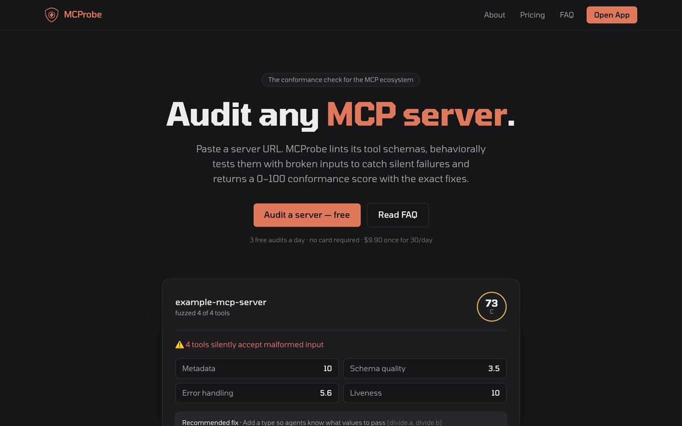 MCProbe — screenshot