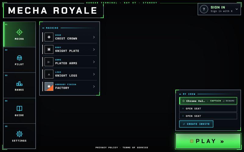 MECHAROYALE — screenshot