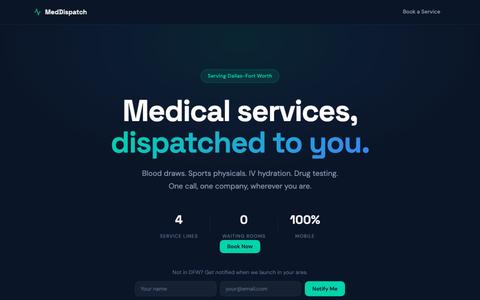 MedDispatch - Medical Services, Dispatched to You — screenshot