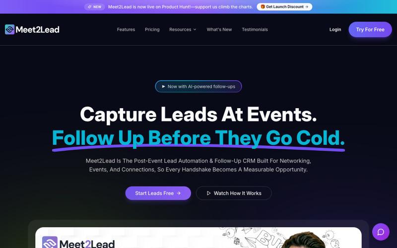 AI-Powered Post-Event Lead Automation & Follow-Up CRM — screenshot
