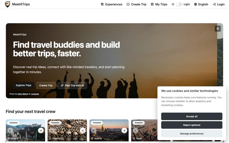 Meet4Trips — screenshot