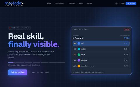 MeetaDev — The Career OS for Developers — screenshot