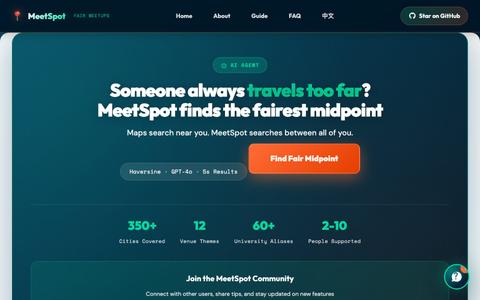 MeetSpot - AI Meeting Point Finder for Groups — screenshot