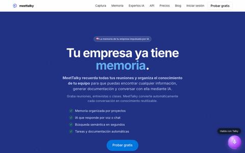 meettalky — La memoria de tu empresa impulsada por IA. — screenshot