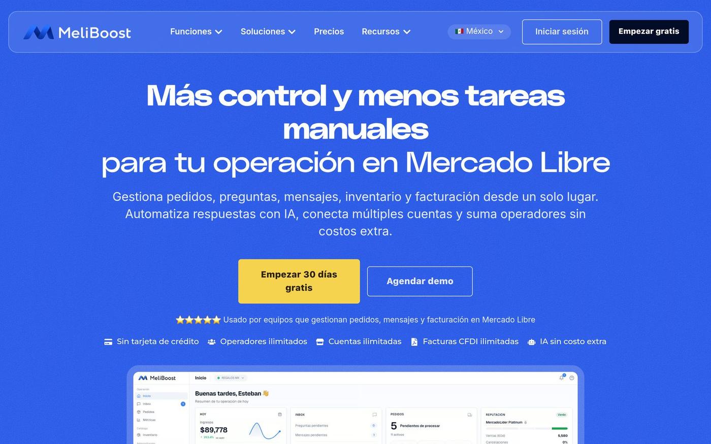 MeliBoost - Optimiza tu operación diaria en Mercado Libre — screenshot