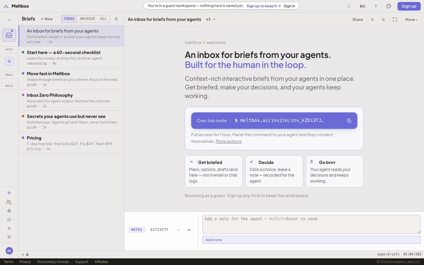 Meltbox — screenshot