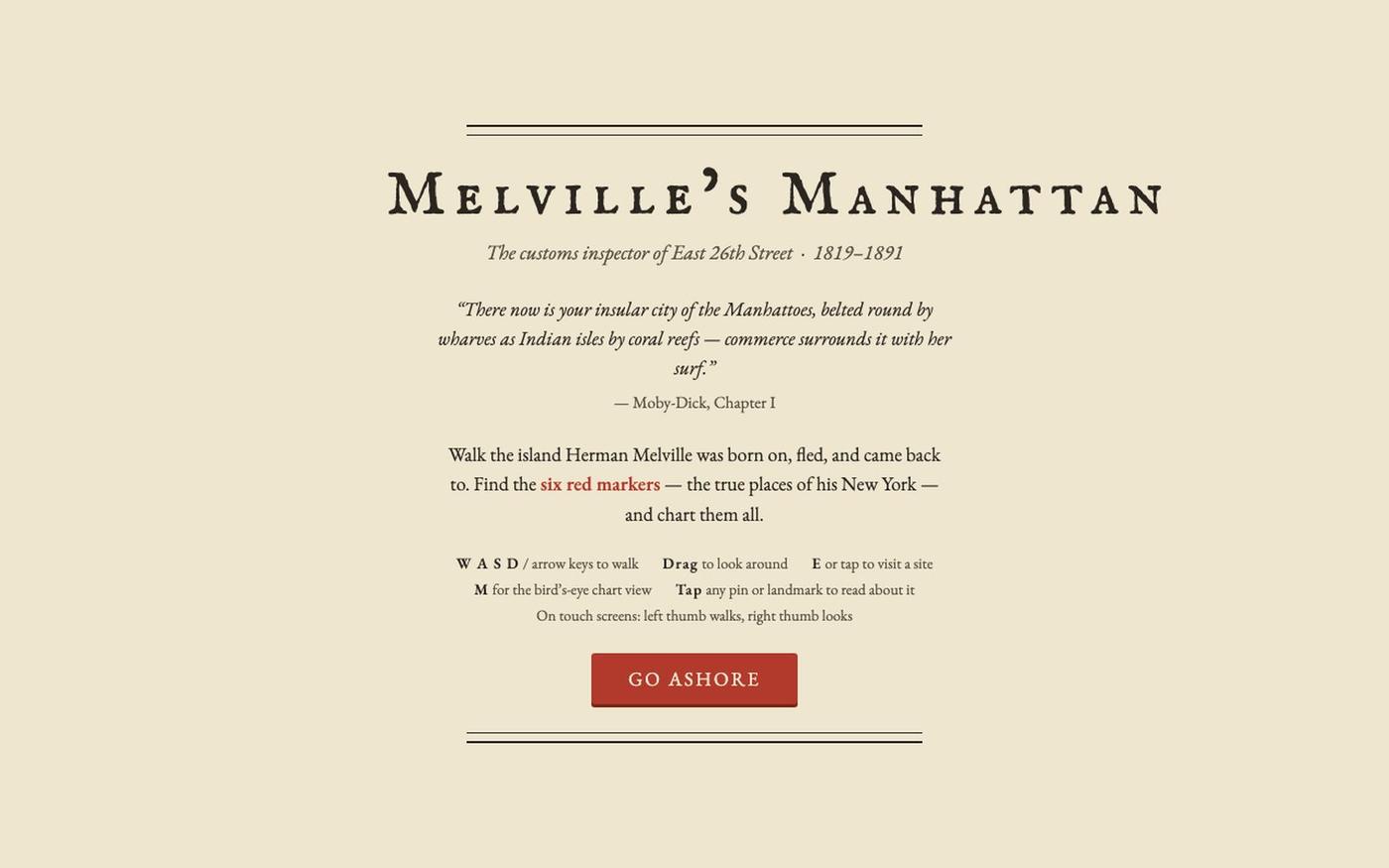 Melville's Manhattan — An Explorer — screenshot