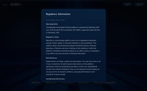 MemDex — The Automated Portfolio — screenshot