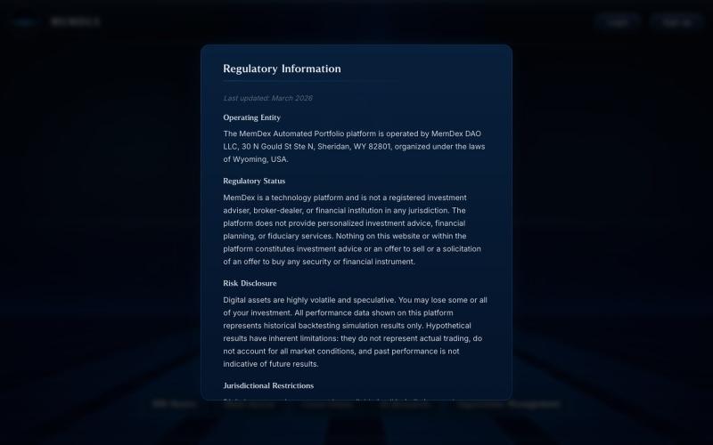 MemDex — The Automated Portfolio — screenshot