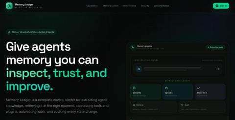 Memory Ledger | Production AI Agent Memory & Governance — screenshot