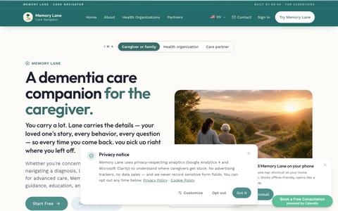 Memory Lane Care Navigator — screenshot